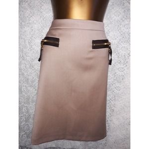 Love Moschino Zipper Embellished Pockets Pencil Skirt 8 US, 44 EU